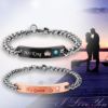 Poza cu Bratari de cuplu din oțel inoxidabil Pentru Femei Bărbați Set de asortare bijuterii